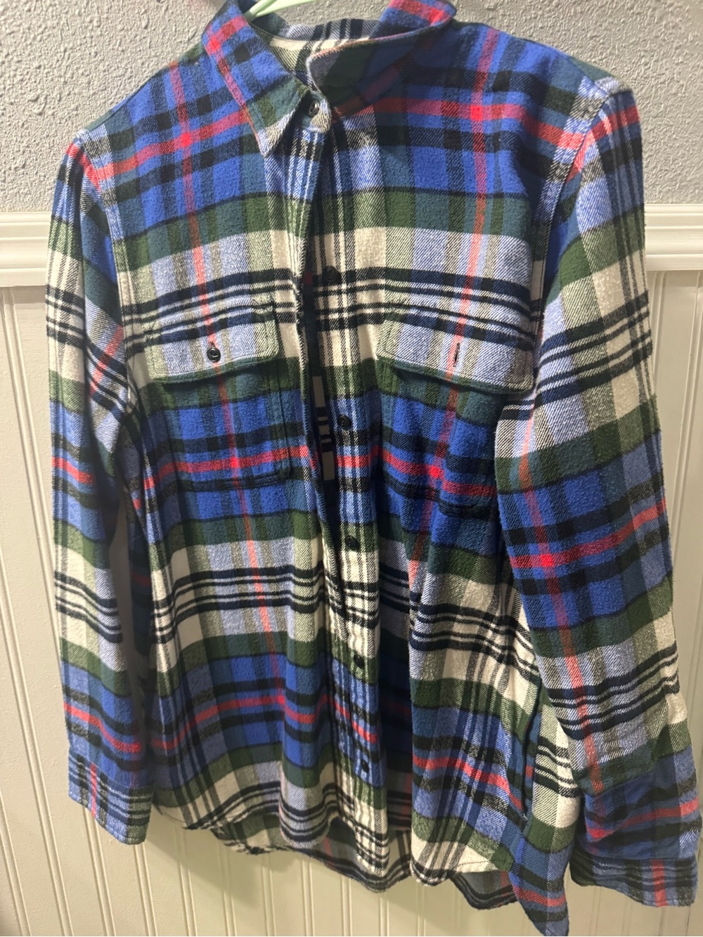Madewell Blue, Green & Red Plaid Shirt Jacket